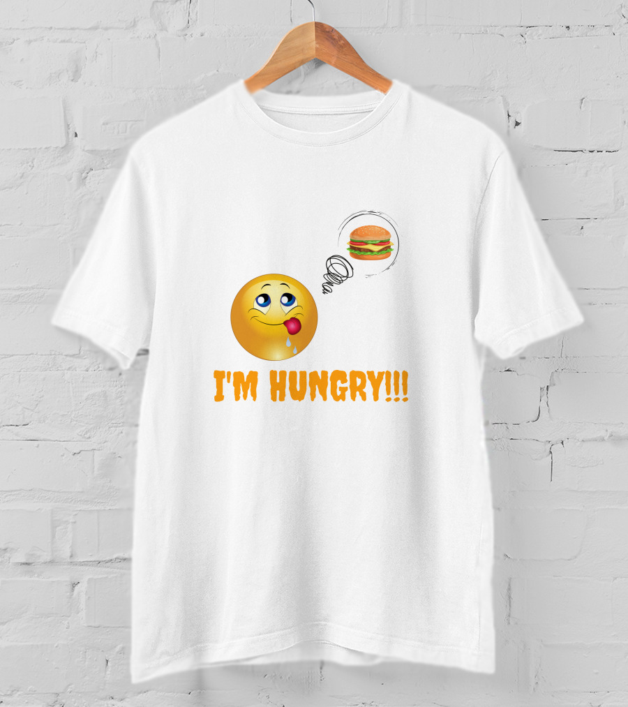 I'M HUNGRY Emoji Burger Craving T-Shirt