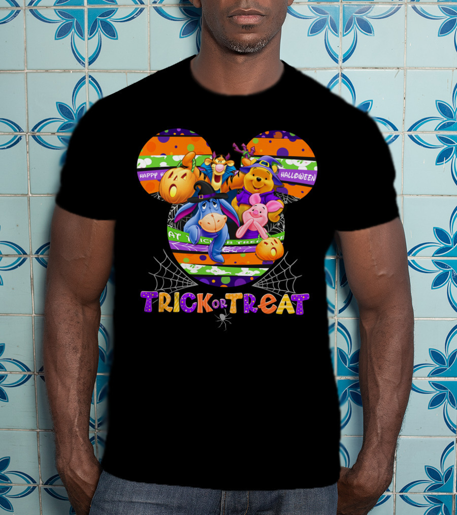 Happy Halloween Trick Or Treat Winnie The Pooh And Friends Disney T-Shirt