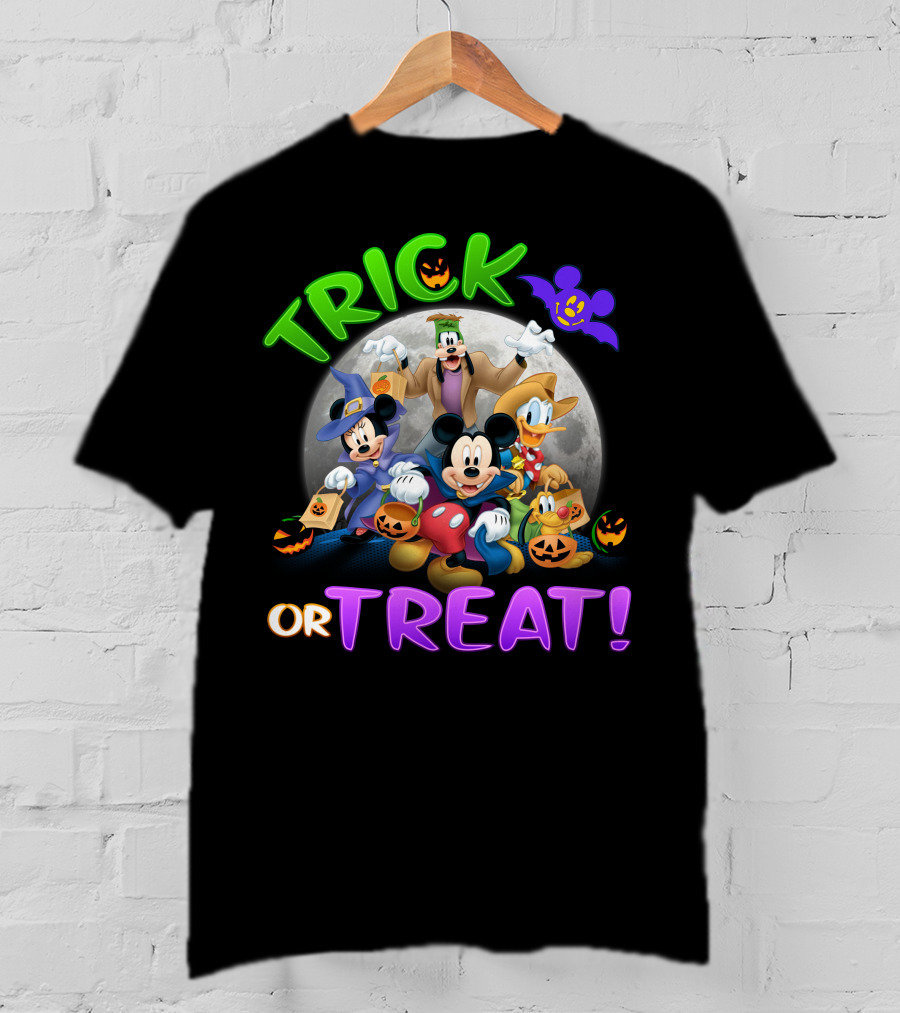 Mickey And Friends Trick Or Treat Halloween Moon Magic T-Shirt