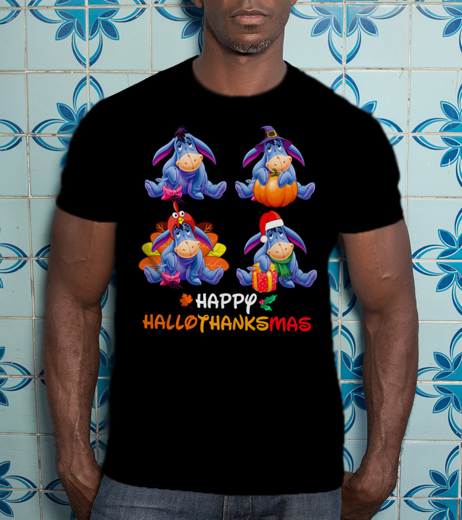 Eeyore Happy Hallowthanksmas T-Shirt