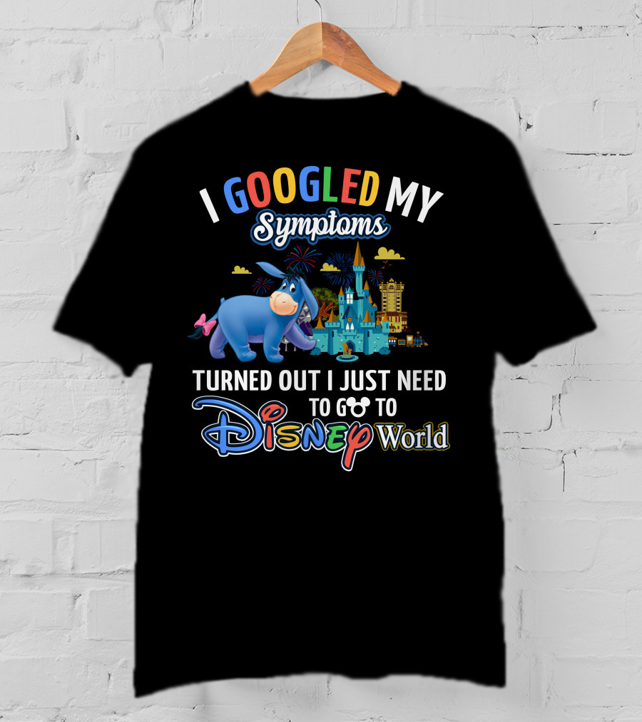I Googled My Symptoms Eeyore Disney World T-Shirt