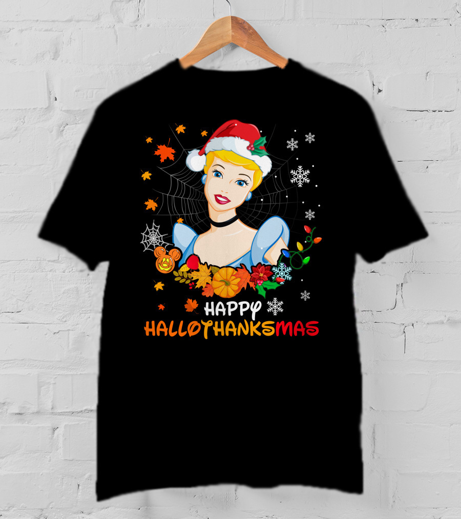 Cinderella Happy Hallothanksmas Holiday Celebration T-Shirt