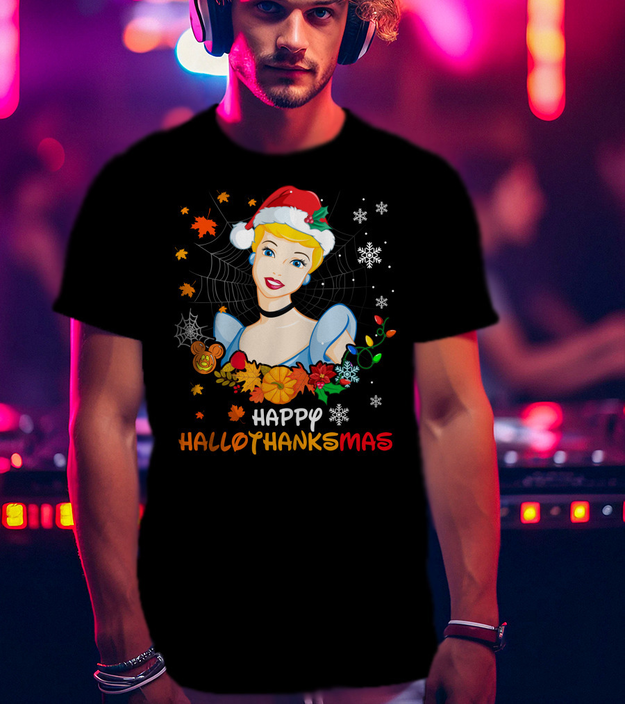 Cinderella Happy Hallothanksmas Holiday Celebration T-Shirt