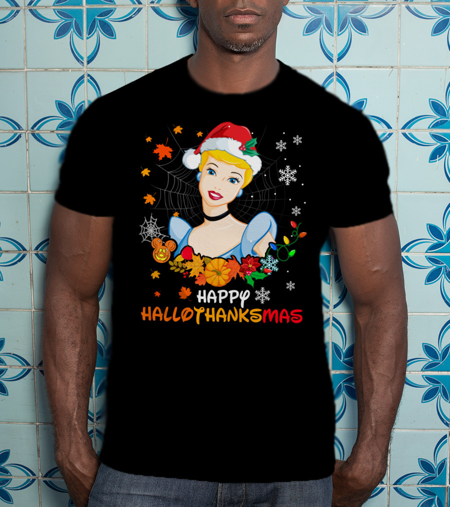 Cinderella Happy Hallothanksmas Holiday Celebration T-Shirt