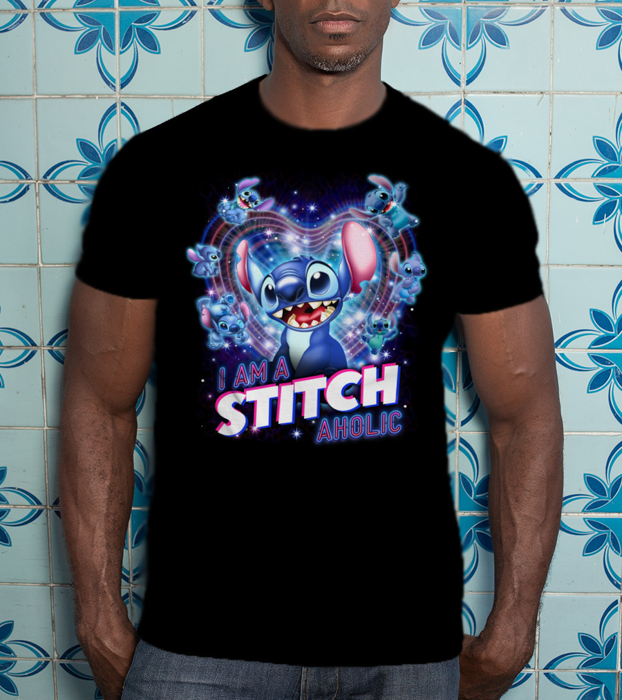 I Am A Stitch Aholic Lilo And Stitch Fan T-Shirt