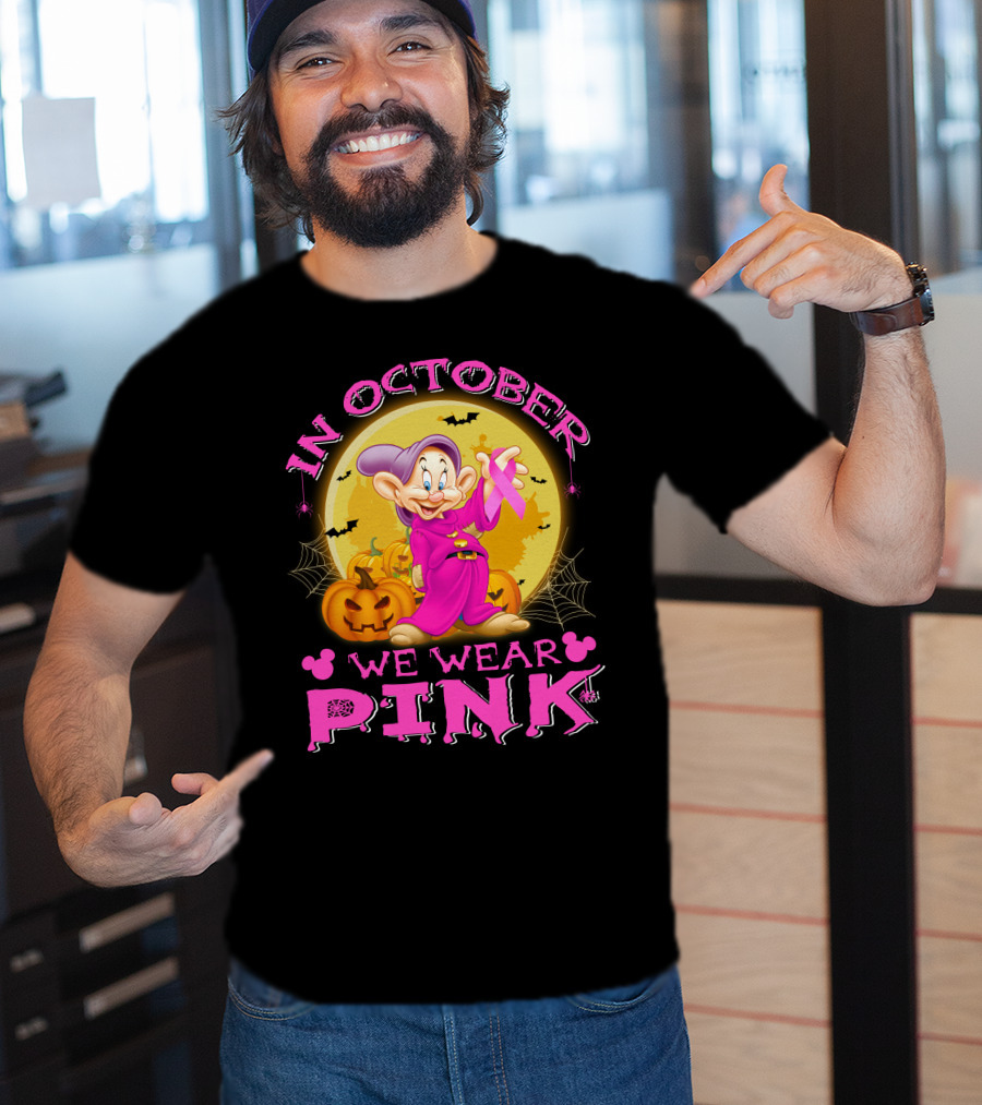 In October We Wear Pink Dopey Halloween T-Shirt