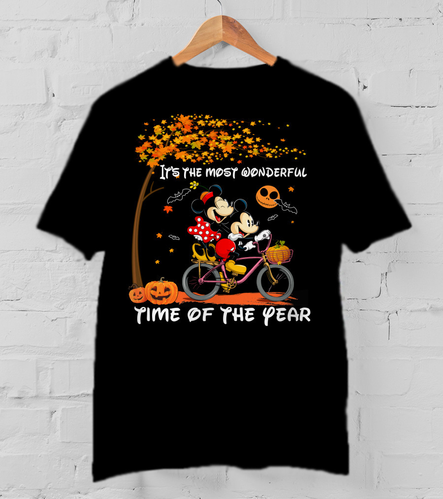 It's The Most Wonderful Time Of The Year Mickey And Minnie Halloween Bike Ride T-Shirt