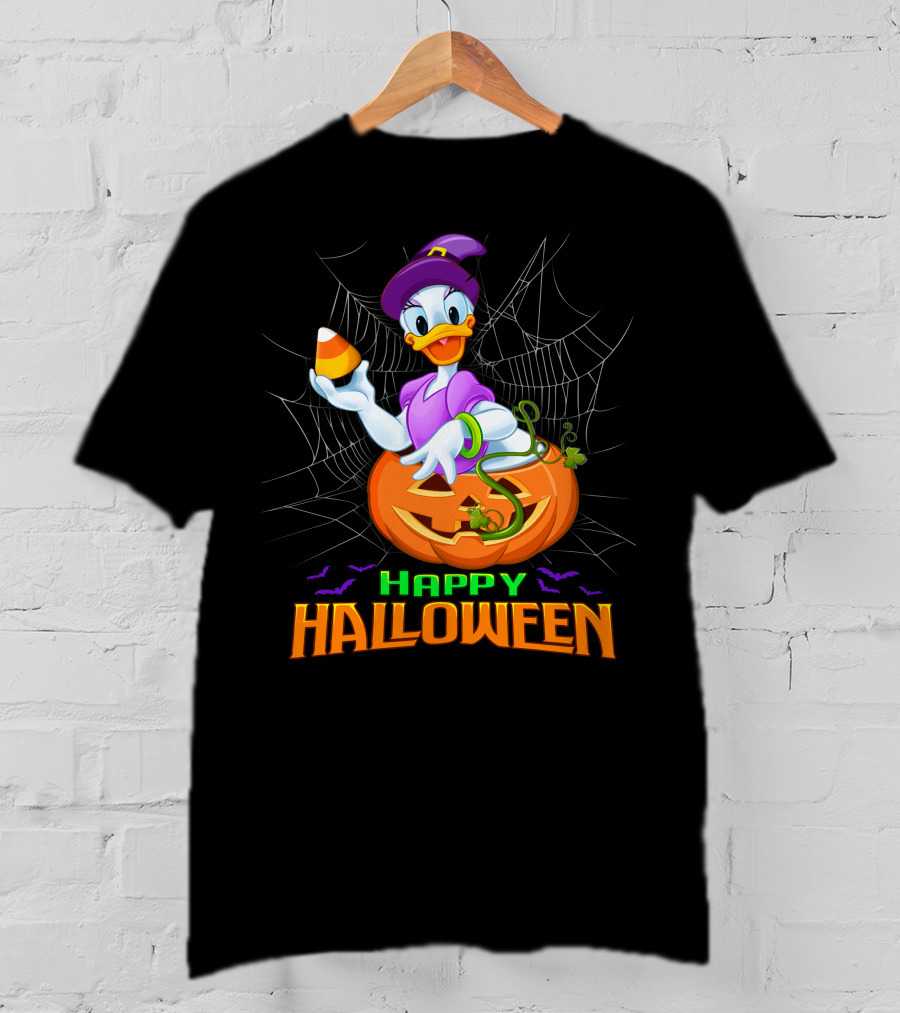 Happy Halloween Daisy Duck Halloween Pumpkin Costume Candy Corn T-Shirt