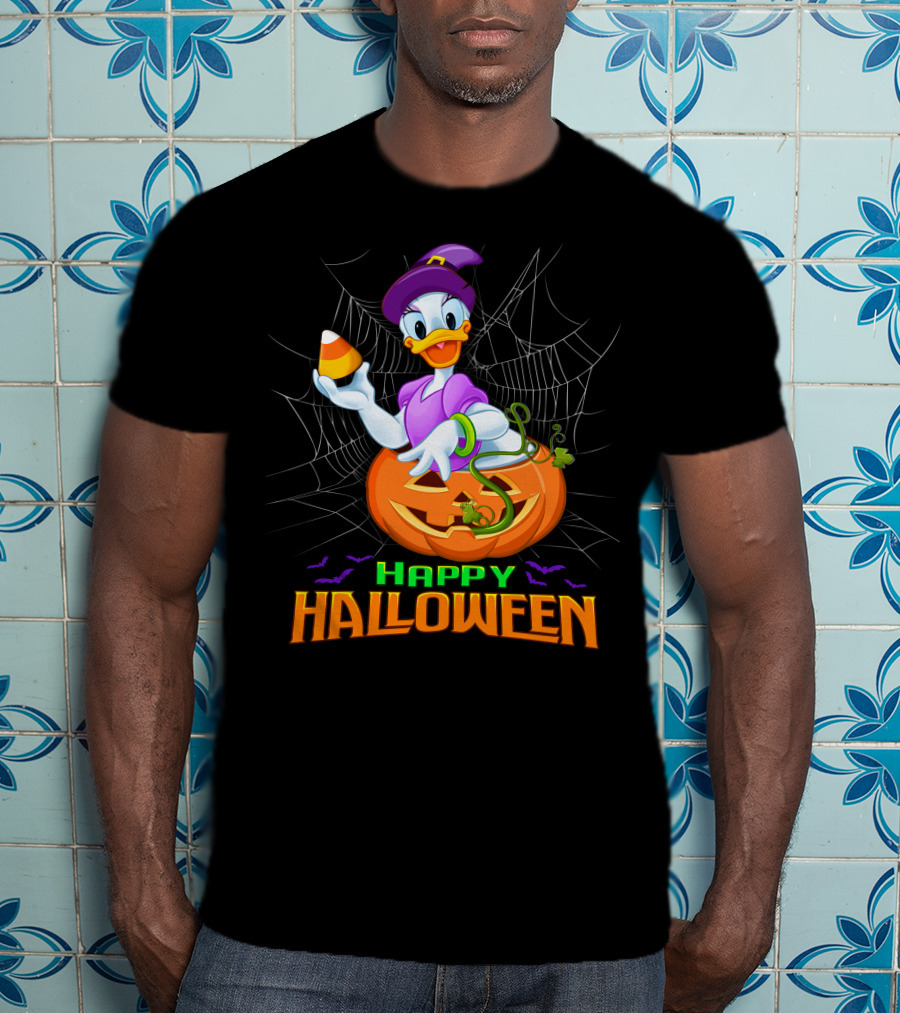 Happy Halloween Daisy Duck Halloween Pumpkin Costume Candy Corn T-Shirt