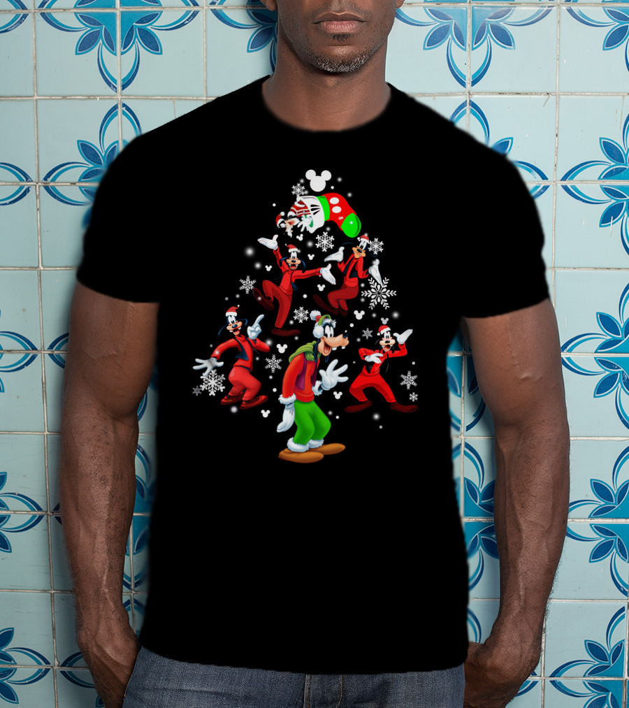 Goofy Christmas Snowflakes Santa Suit Festive Holiday Celebration T-Shirt