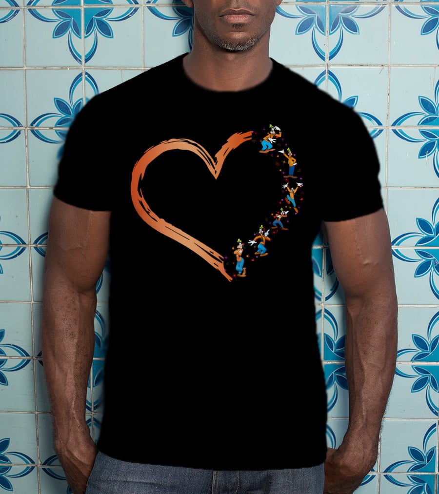 Goofy Heart Brushstroke Disney T-Shirt