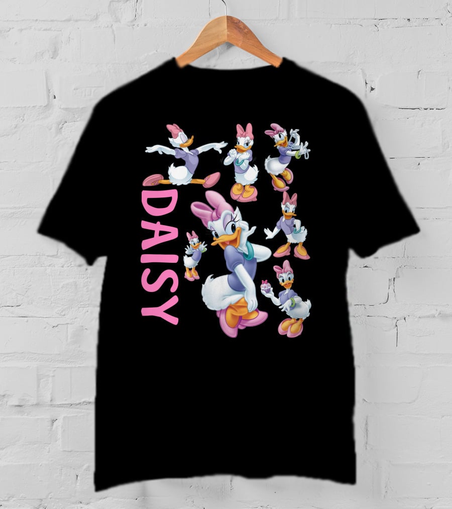 Daisy Duck Colorful Character Poses Collection T-Shirt