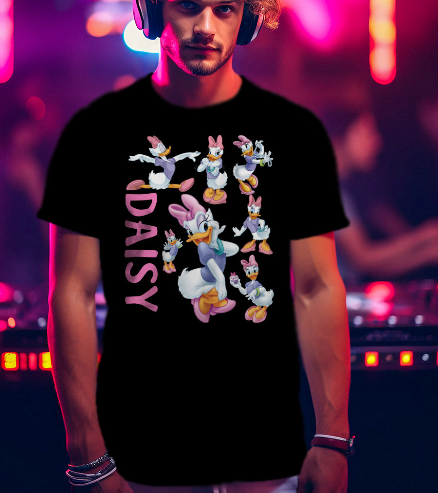 Daisy Duck Colorful Character Poses Collection T-Shirt