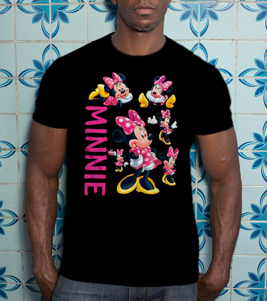 Minnie Mouse Pink Polka Dot Bow And Yellow Shoes T-Shirt