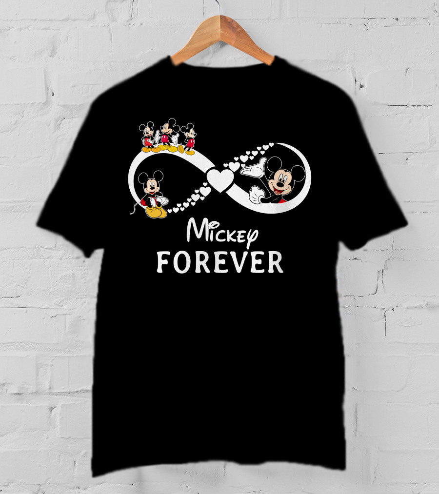 Mickey Forever Infinity Heart Icons T-Shirt