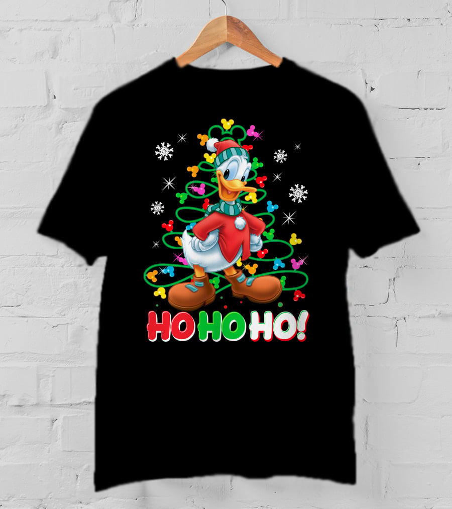 Donald Snowflakes Christmas Ho Ho Ho T-Shirt