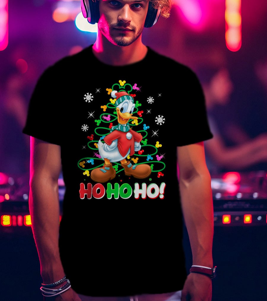 Donald Snowflakes Christmas Ho Ho Ho T-Shirt