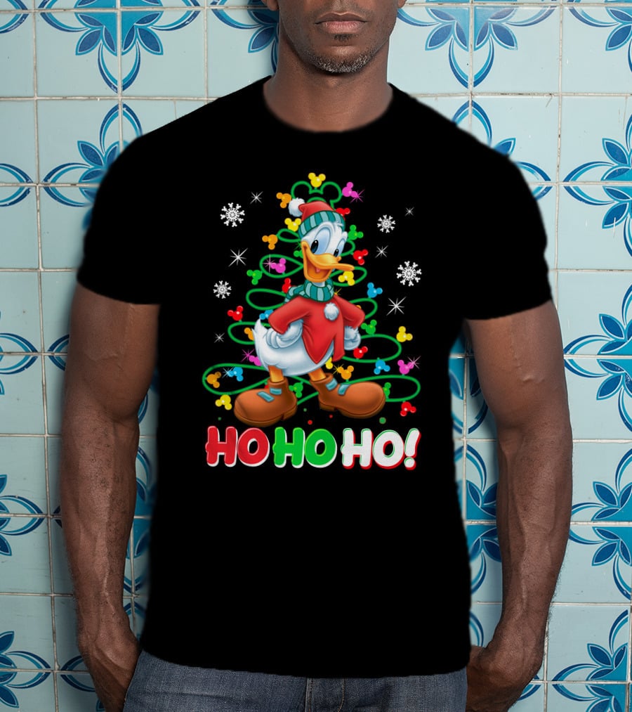Donald Snowflakes Christmas Ho Ho Ho T-Shirt