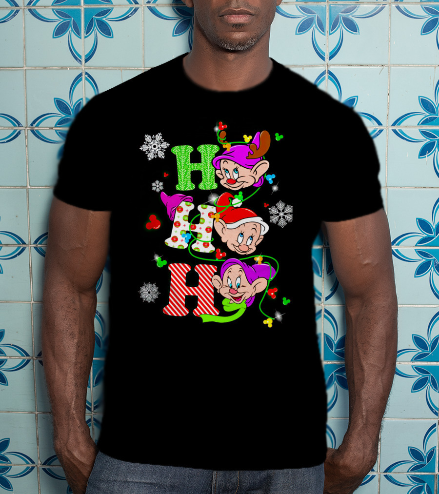 Dopey Ho Ho Ho Snow White Christmas Characters T-Shirt