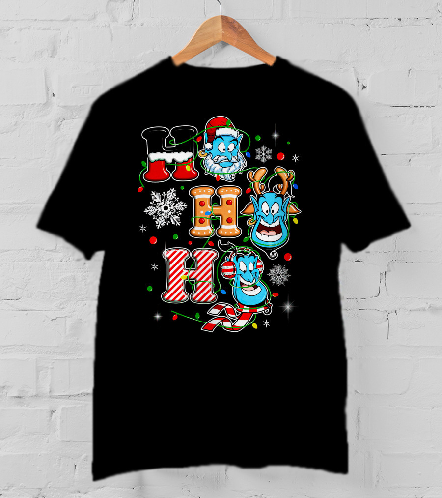 Ho Ho Ho Magic Lamp Holiday Characters T-Shirt