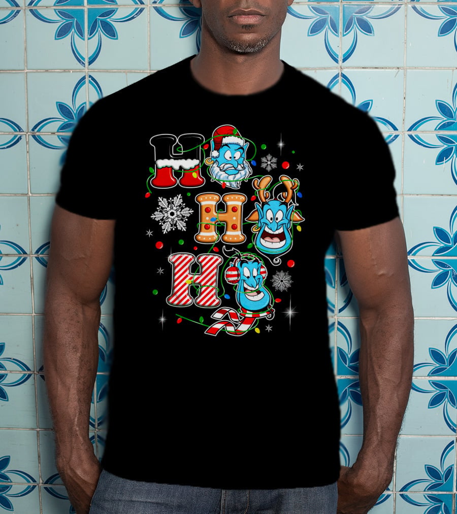 Ho Ho Ho Magic Lamp Holiday Characters T-Shirt
