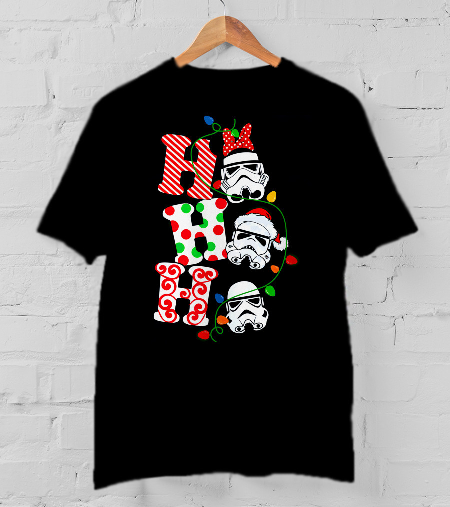 Ho Ho Ho Star War Stormtrooper Christmas Lights T-Shirt