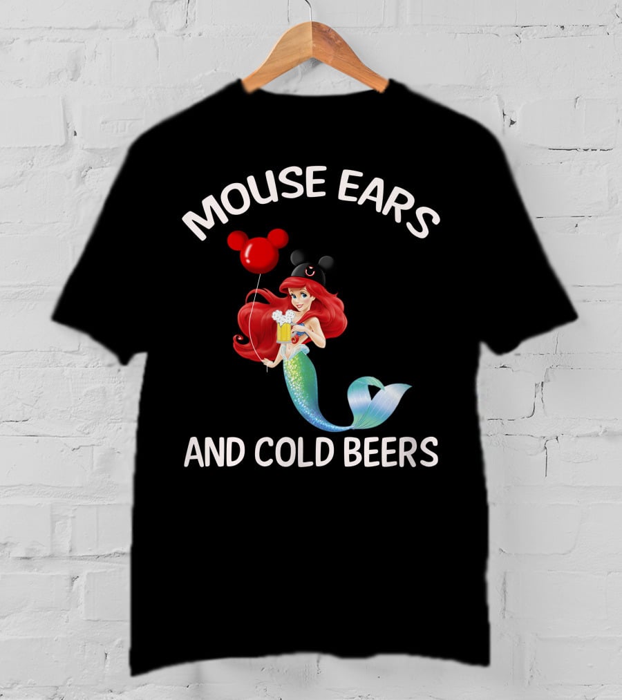 Mouse Ears And Cold Beers Ariel Balloon T-Shirt