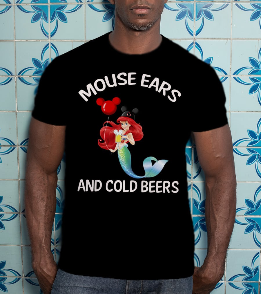 Mouse Ears And Cold Beers Ariel Balloon T-Shirt