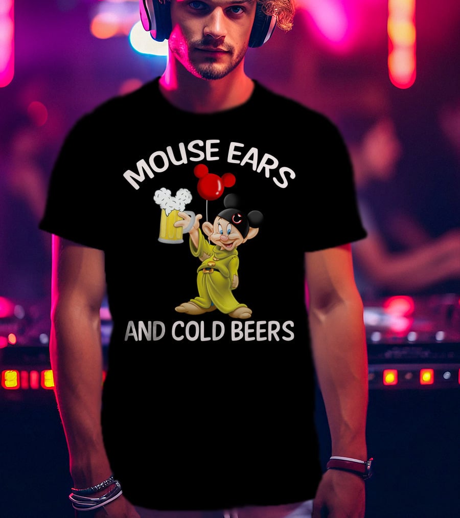 Mouse Ears And Cold Beers Dopey Mug Balloon T-Shirt