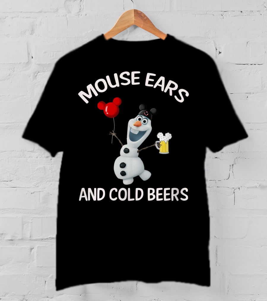Mouse Ears And Cold Beers Olaf Balloon T-Shirt