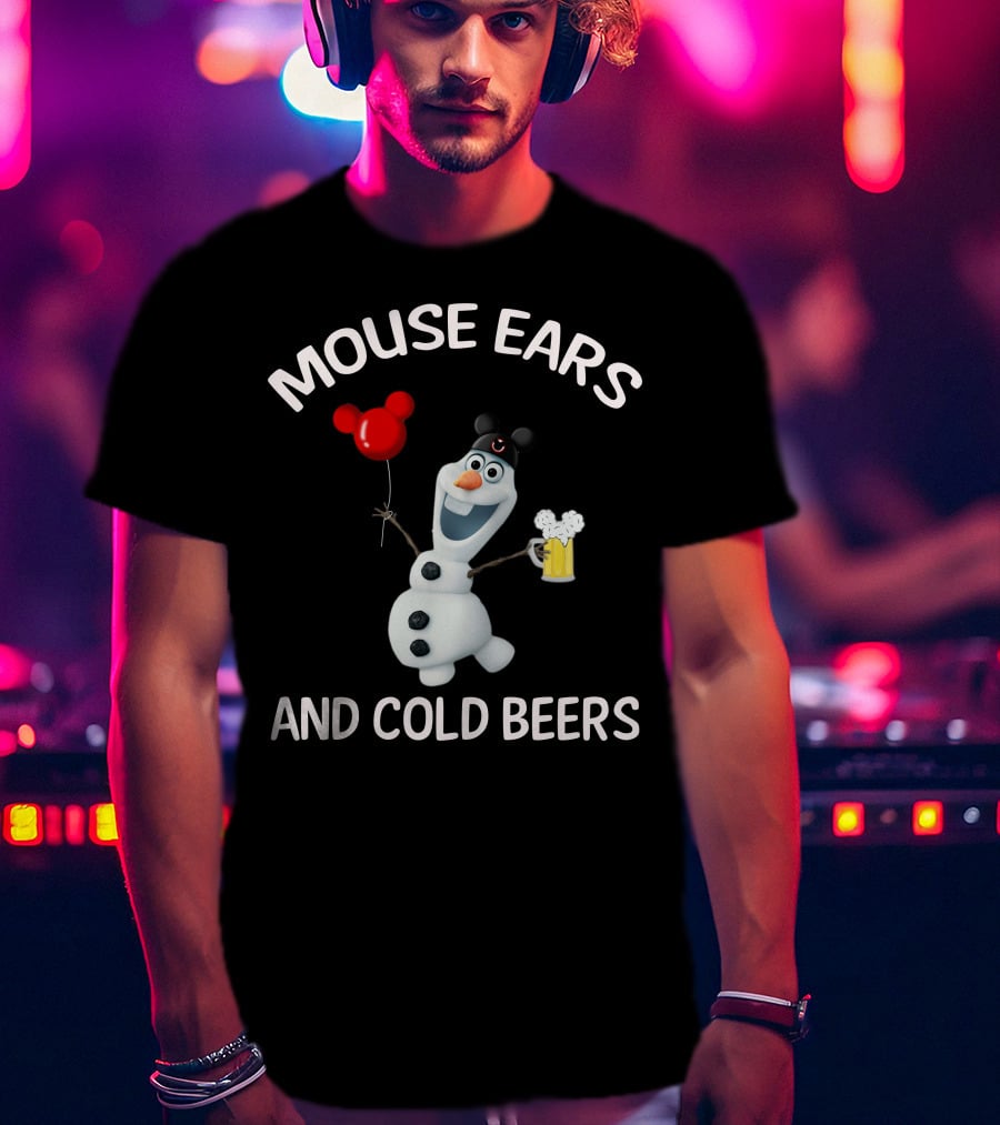 Mouse Ears And Cold Beers Olaf Balloon T-Shirt