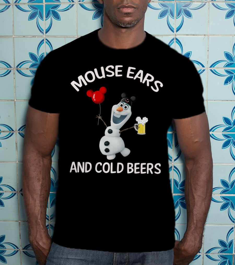 Mouse Ears And Cold Beers Olaf Balloon T-Shirt