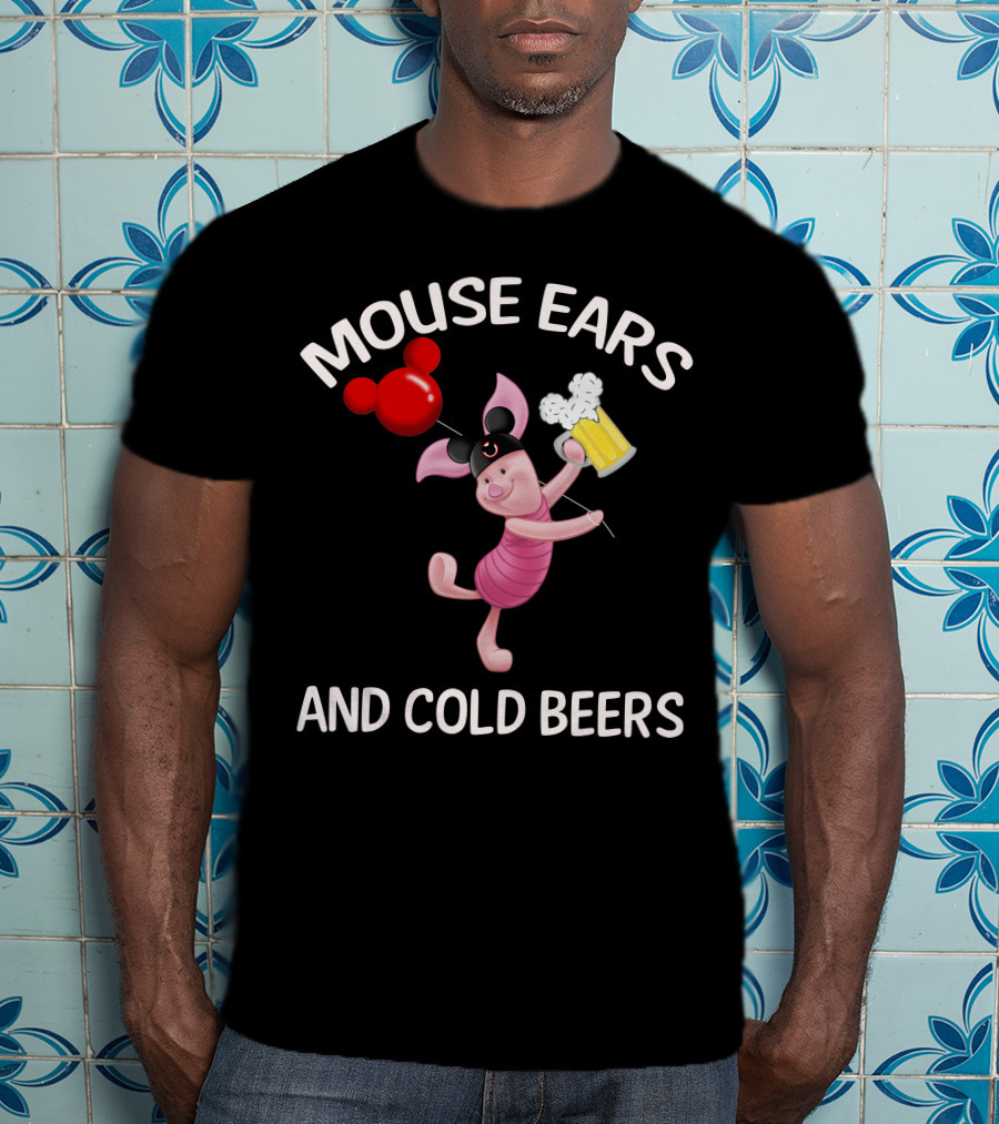 Mouse Ears And Cold Beers Piglet Balloon T-Shirt