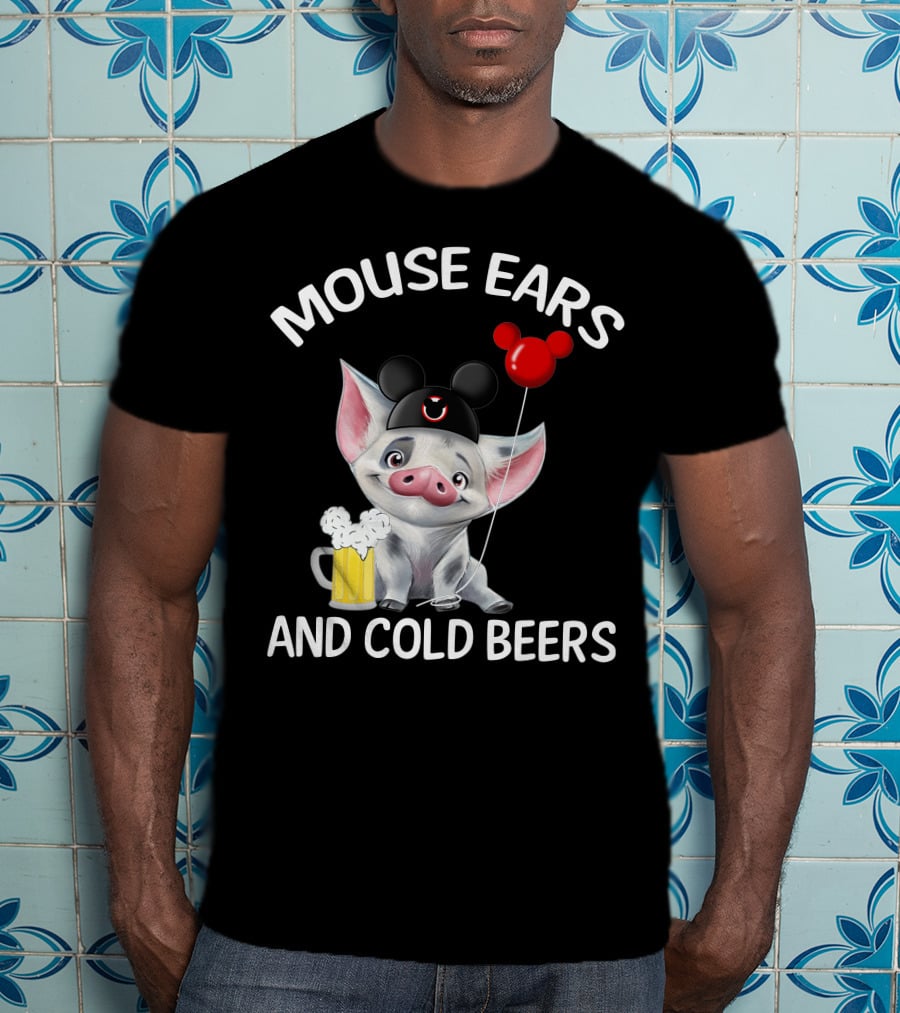 Mouse Ears And Cold Beers Pua Pig T-Shirt