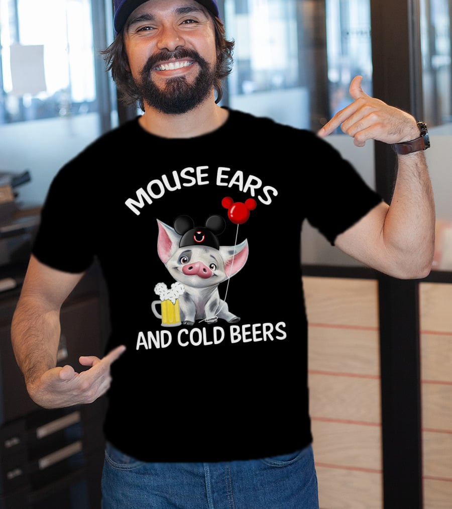 Mouse Ears And Cold Beers Pua Pig T-Shirt