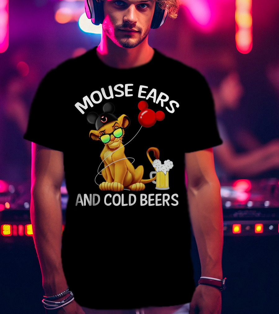 Mouse Ears And Cold Beers Simba Balloon T-Shirt
