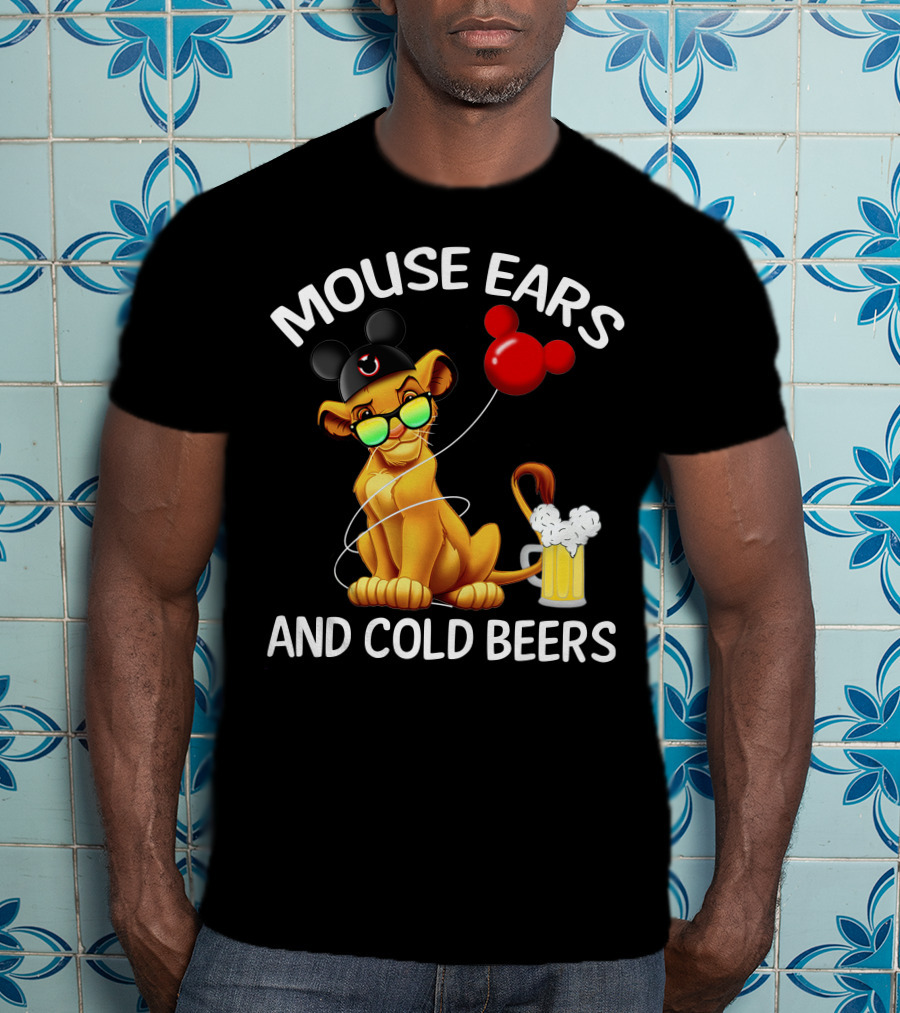 Mouse Ears And Cold Beers Simba Balloon T-Shirt