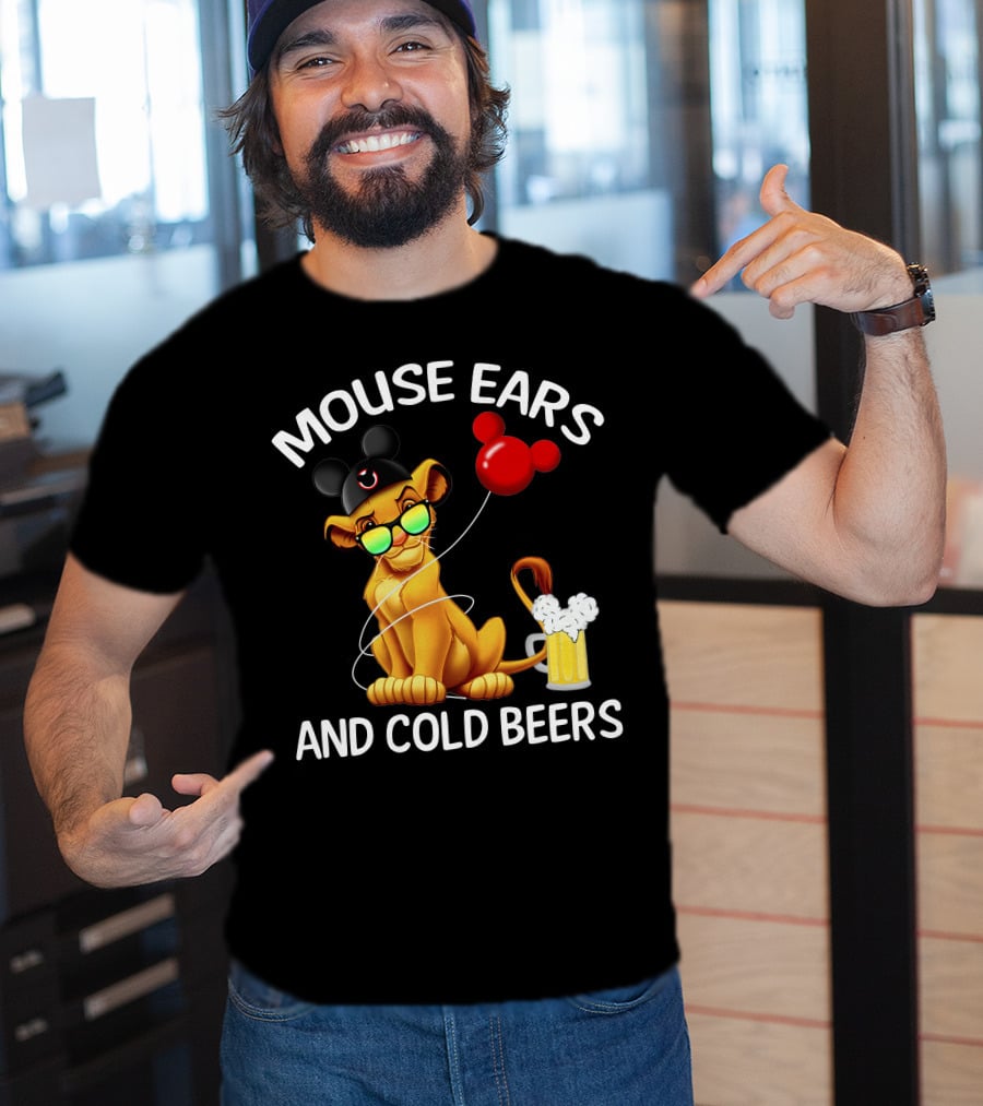 Mouse Ears And Cold Beers Simba Balloon T-Shirt