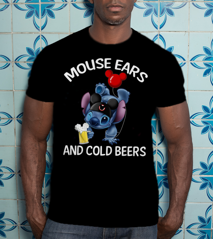 Mouse Ears And Cold Beers Stitch Balloon T-Shirt