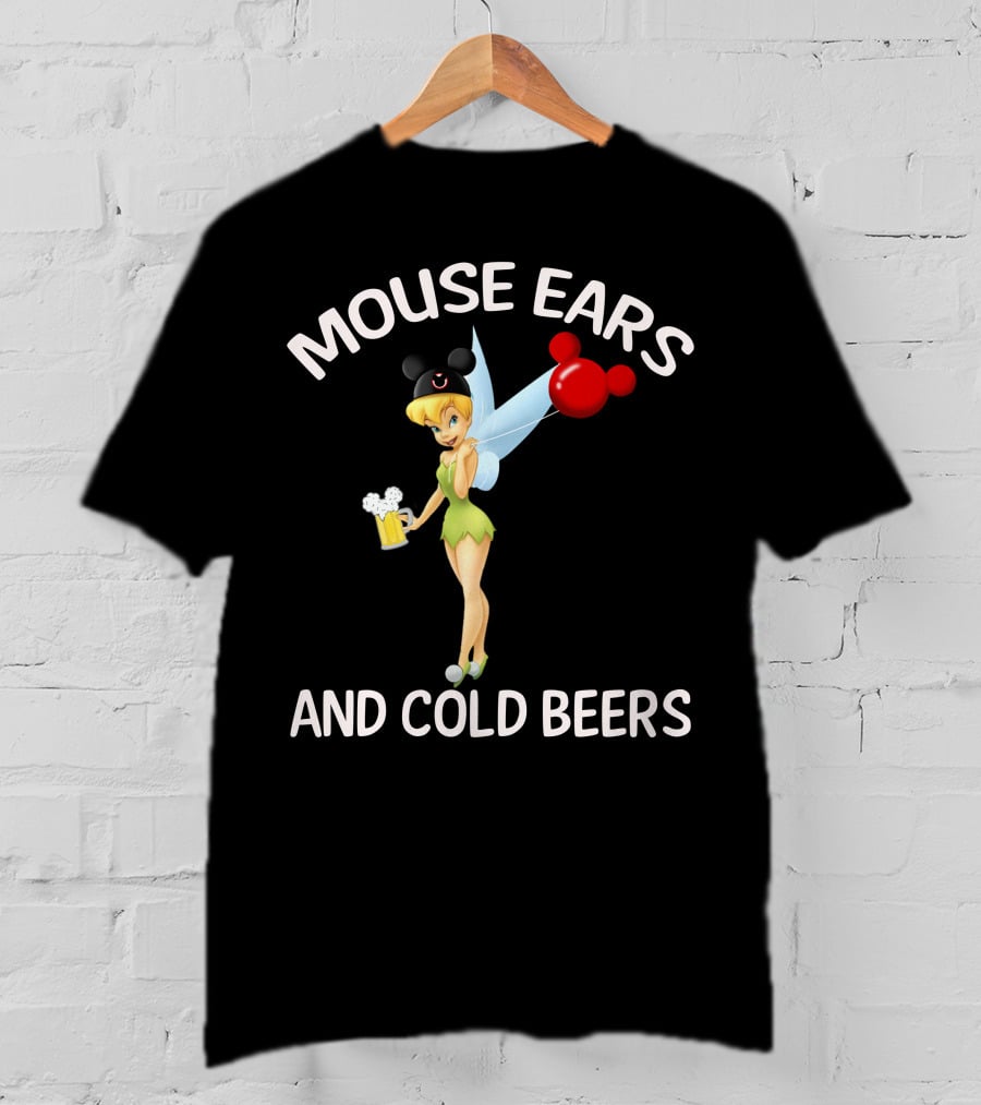 Mouse Ears And Cold Beers Tinker Bell T-Shirt