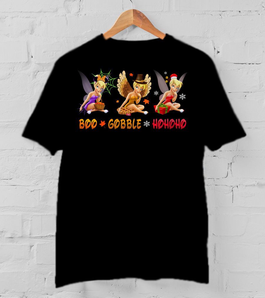 Tinker Bell Boo Gobble Ho Ho Ho T-Shirt