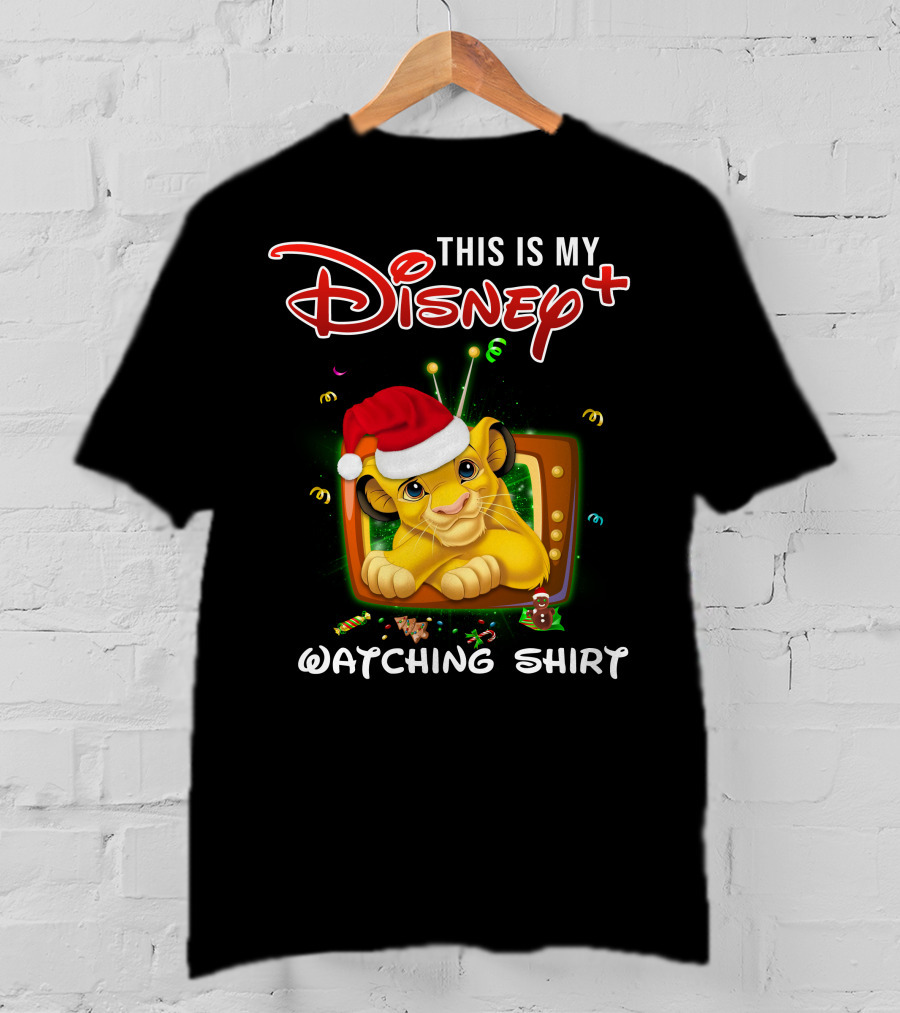 This Is My Disney+ Watching Shirt Simba Christmas T-Shirt