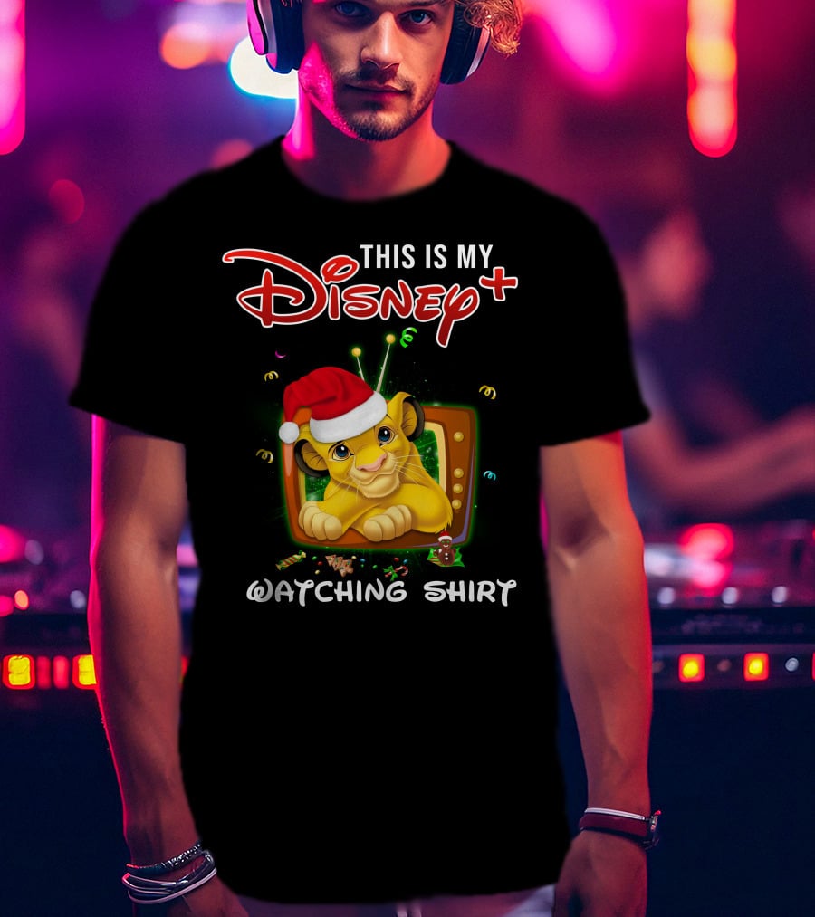 This Is My Disney+ Watching Shirt Simba Christmas T-Shirt