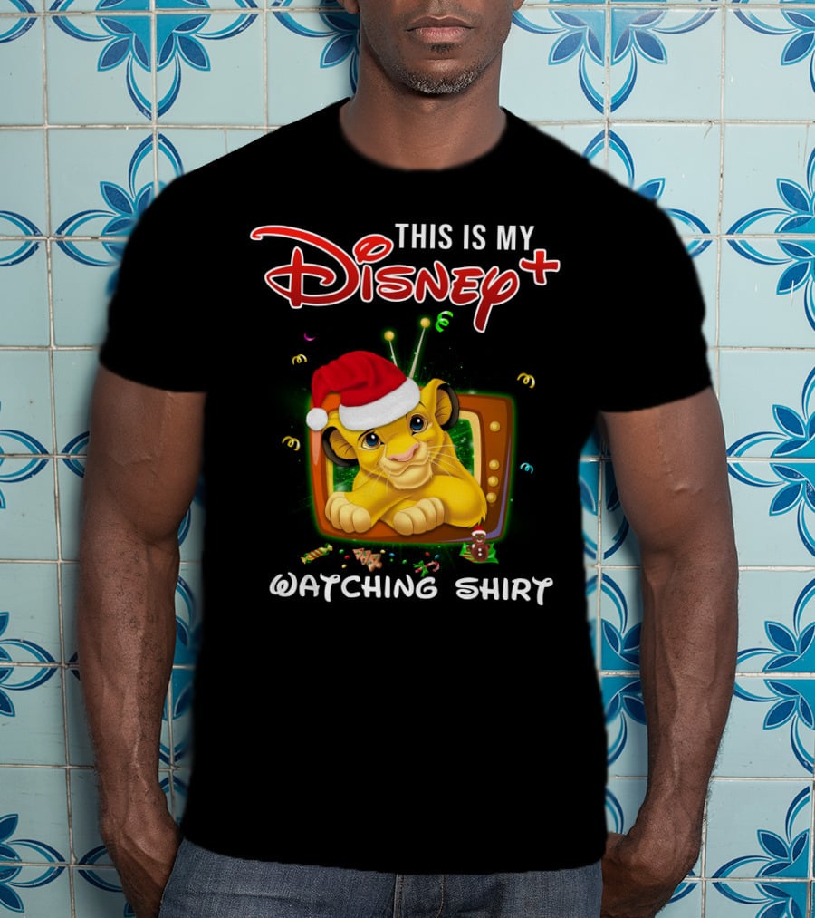 This Is My Disney+ Watching Shirt Simba Christmas T-Shirt