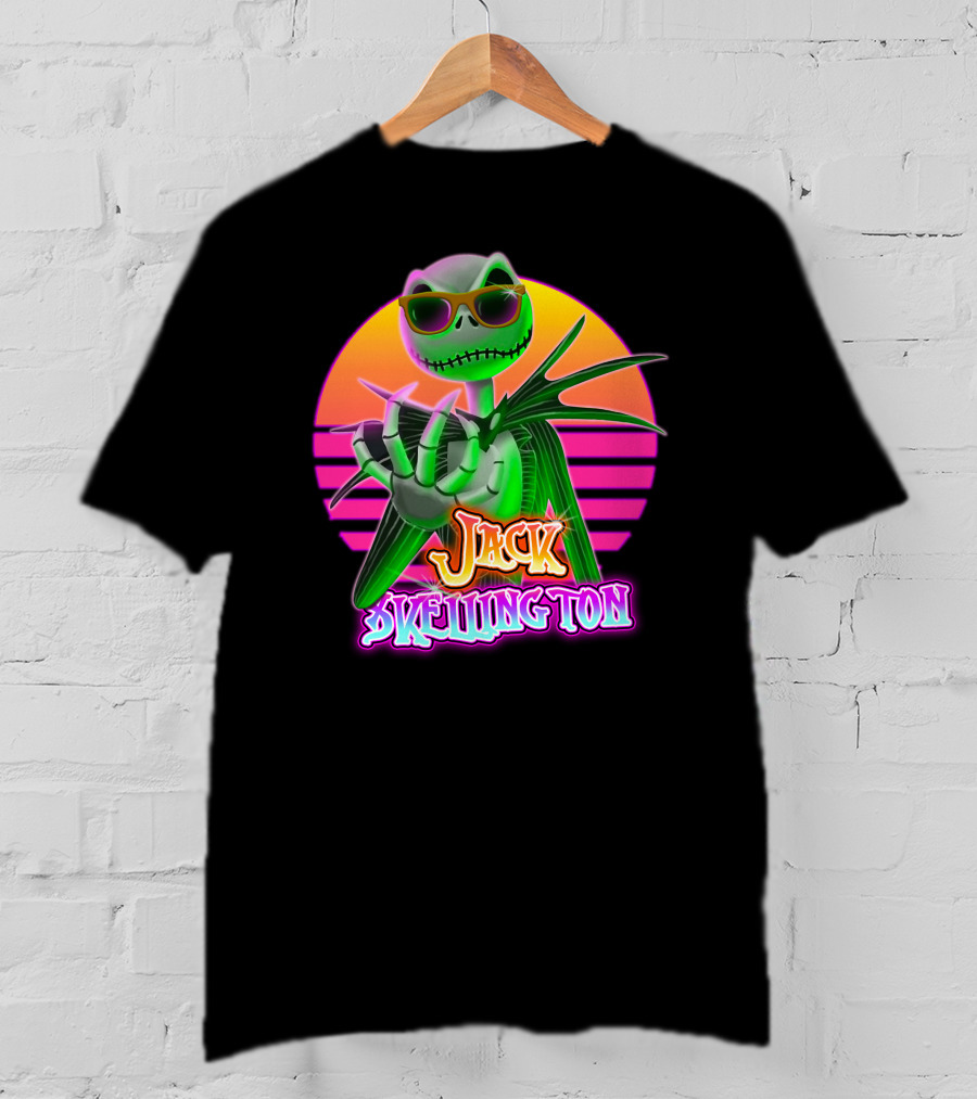 Jack Skellington Retro Neon Style T-Shirt