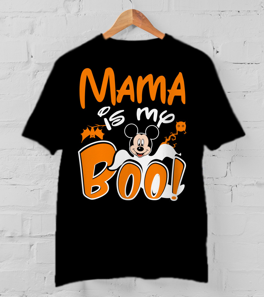 Mama Is My Boo Halloween Mickey Mouse Ghost T-Shirt