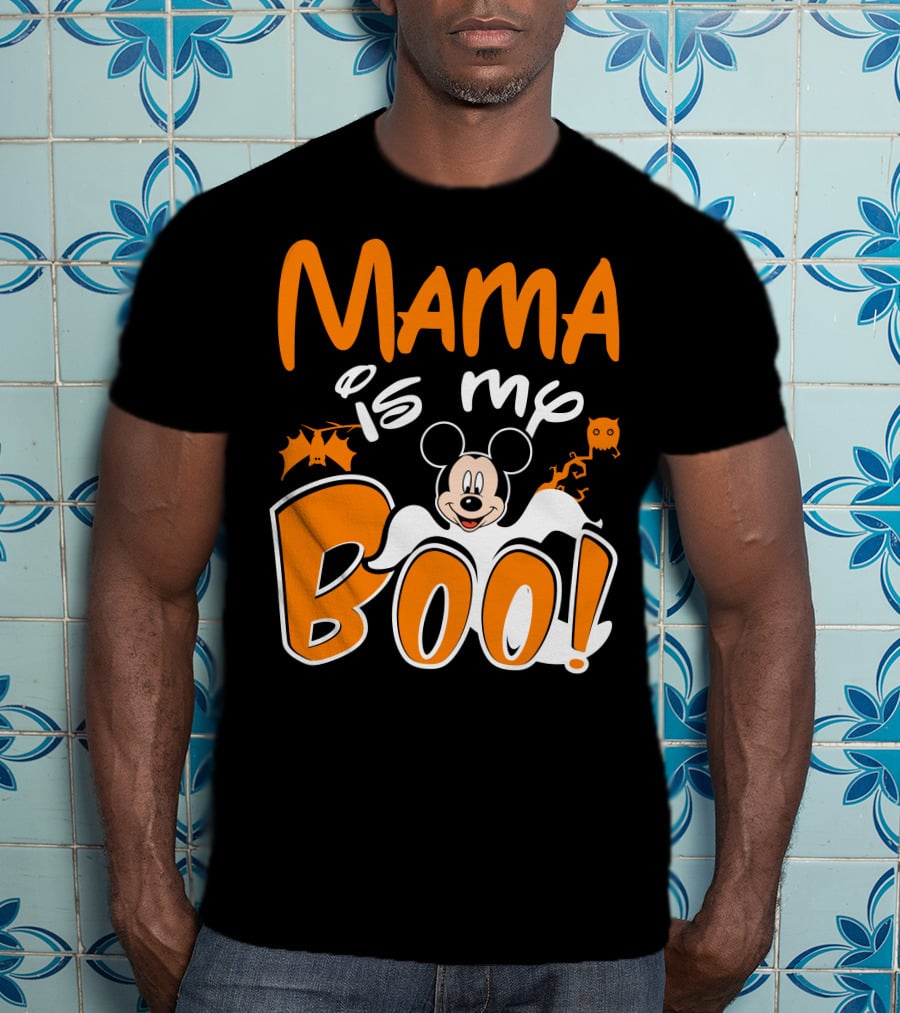 Mama Is My Boo Halloween Mickey Mouse Ghost T-Shirt