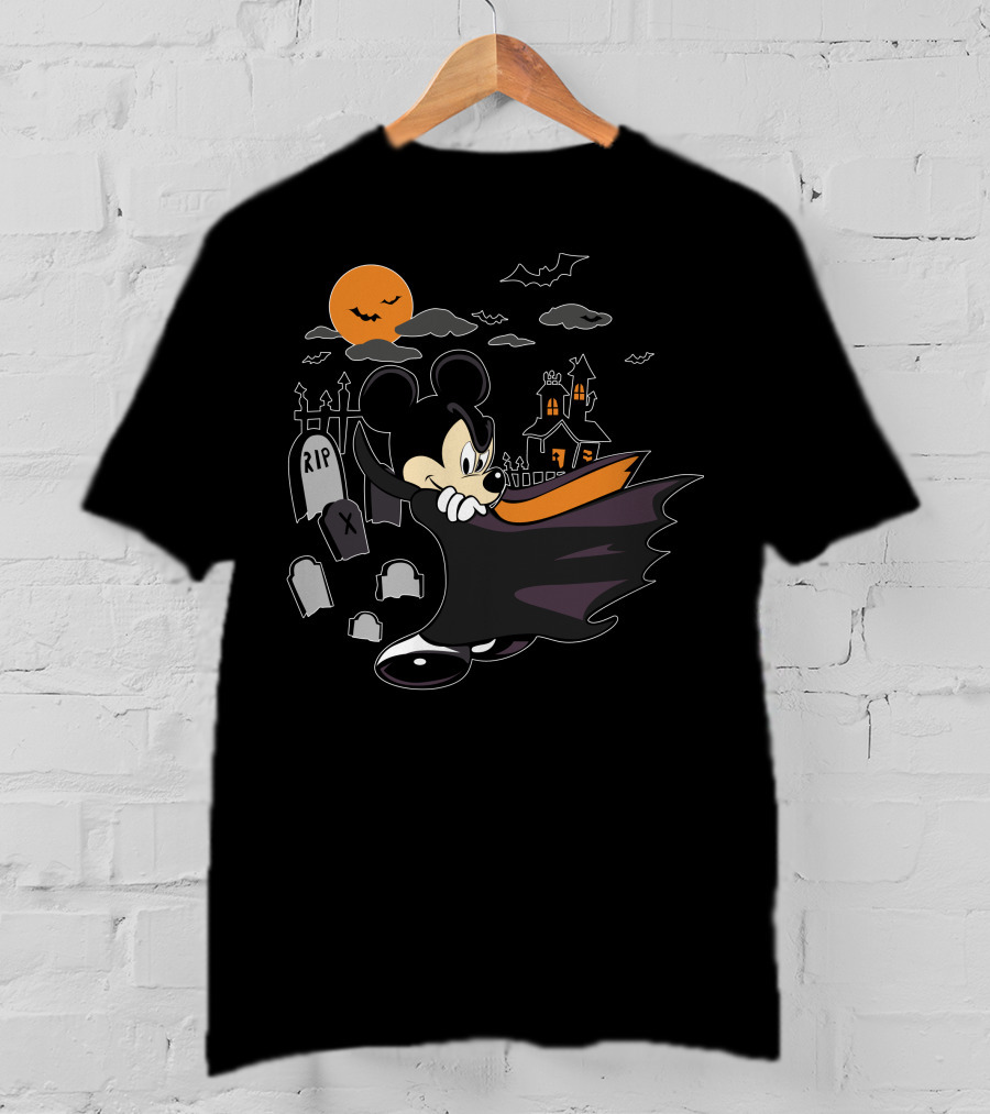 Mickey Halloween Vampire Castle Night T-Shirt