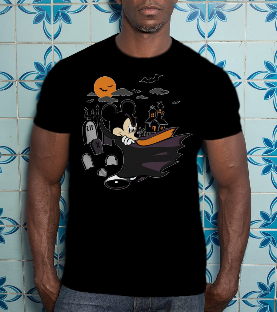 Mickey Halloween Vampire Castle Night T-Shirt