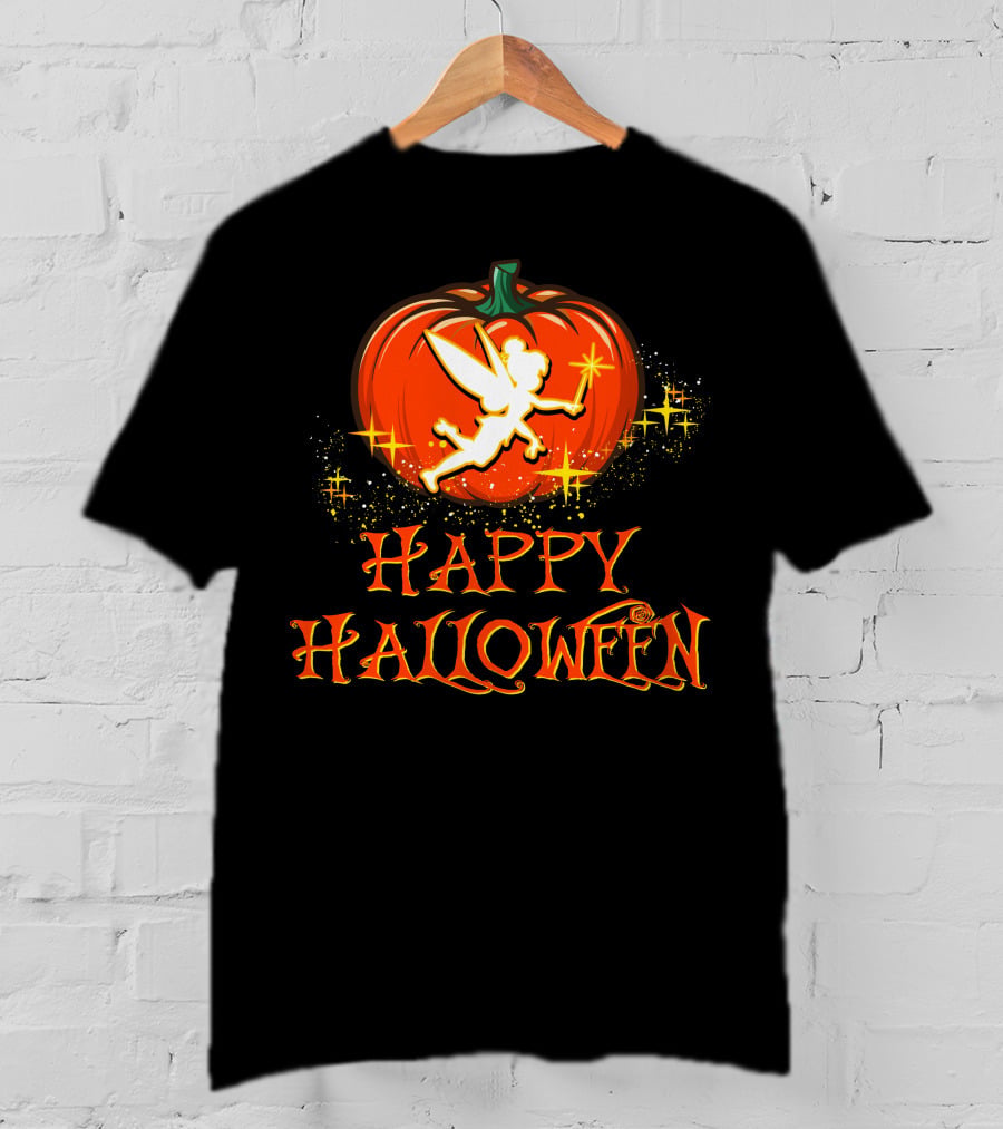 Happy Halloween Pumpkin Fairy Wand Sparkles T-Shirt